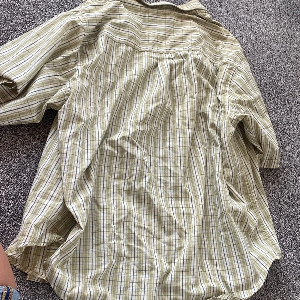 Men's Green Plaid Shirt - Picture 3 of 3